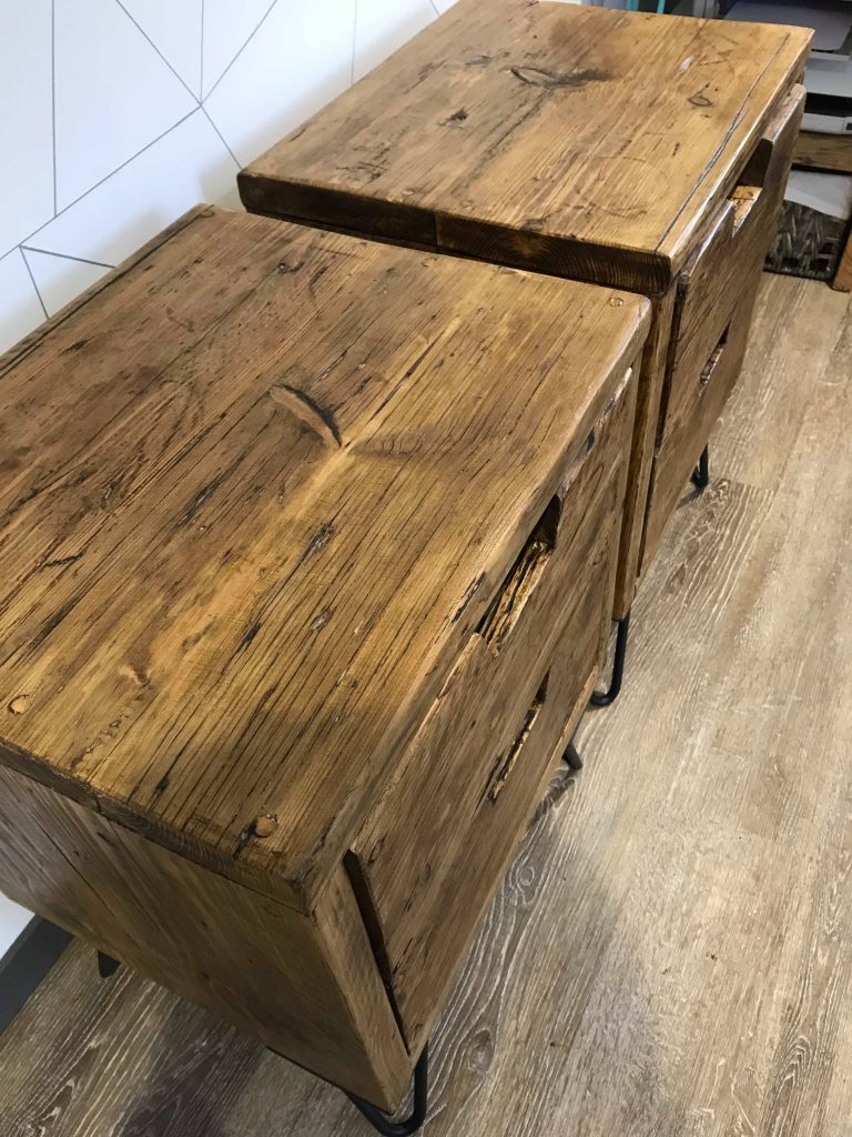 Wooden Bedside Tables - &