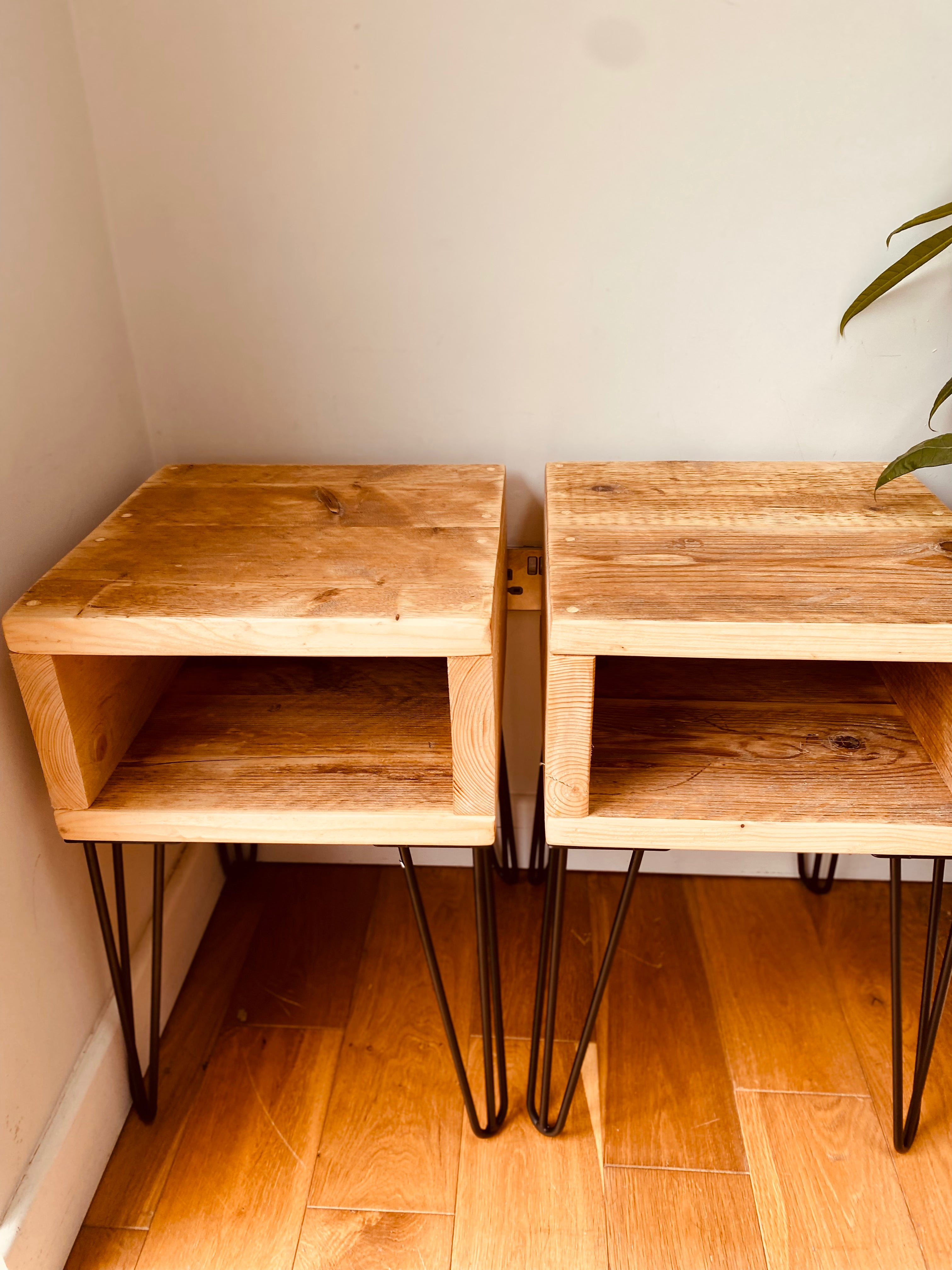 Wooden Bedside Tables - &