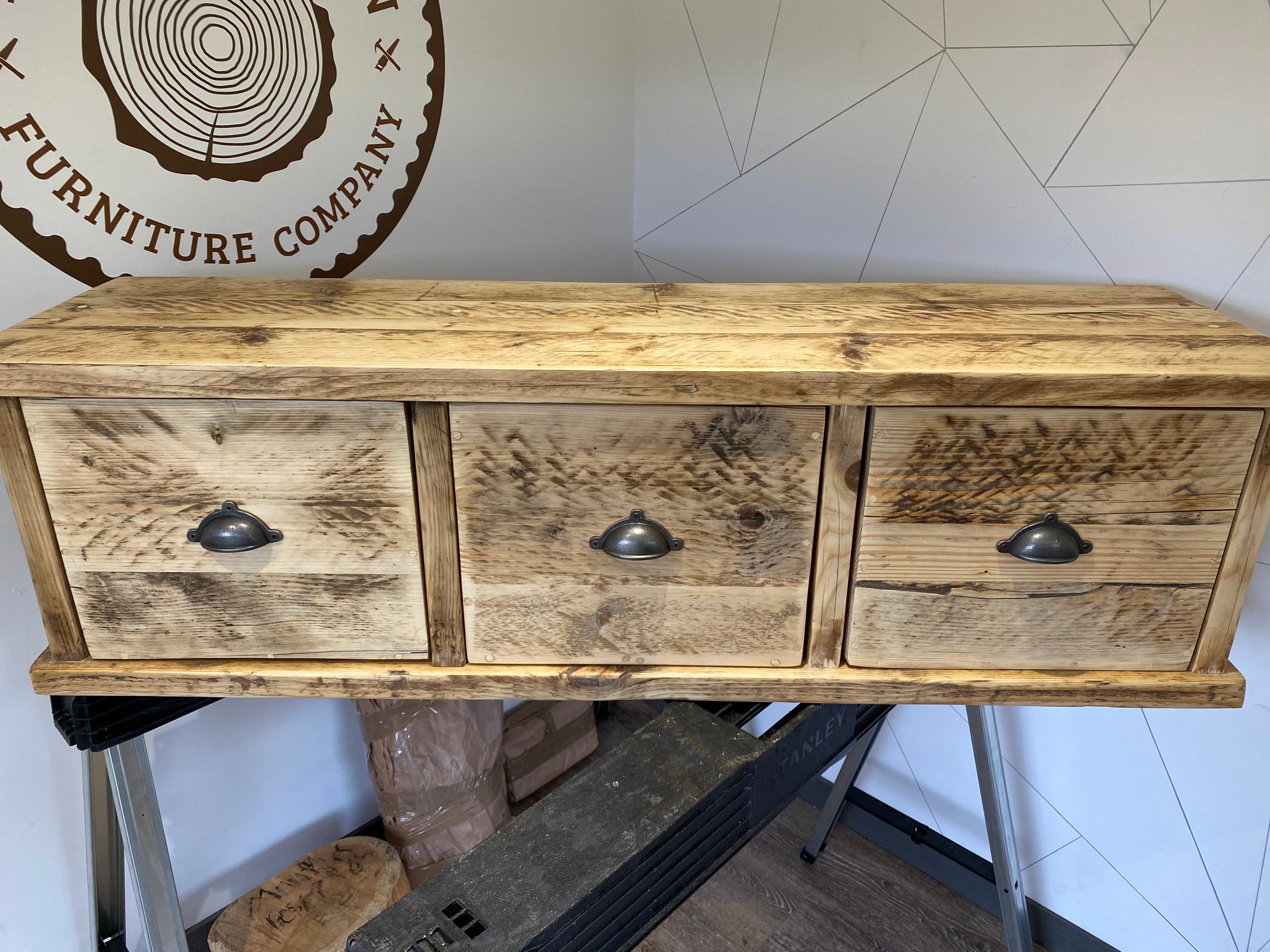 Wooden Hallway Storage Bench with Drawers