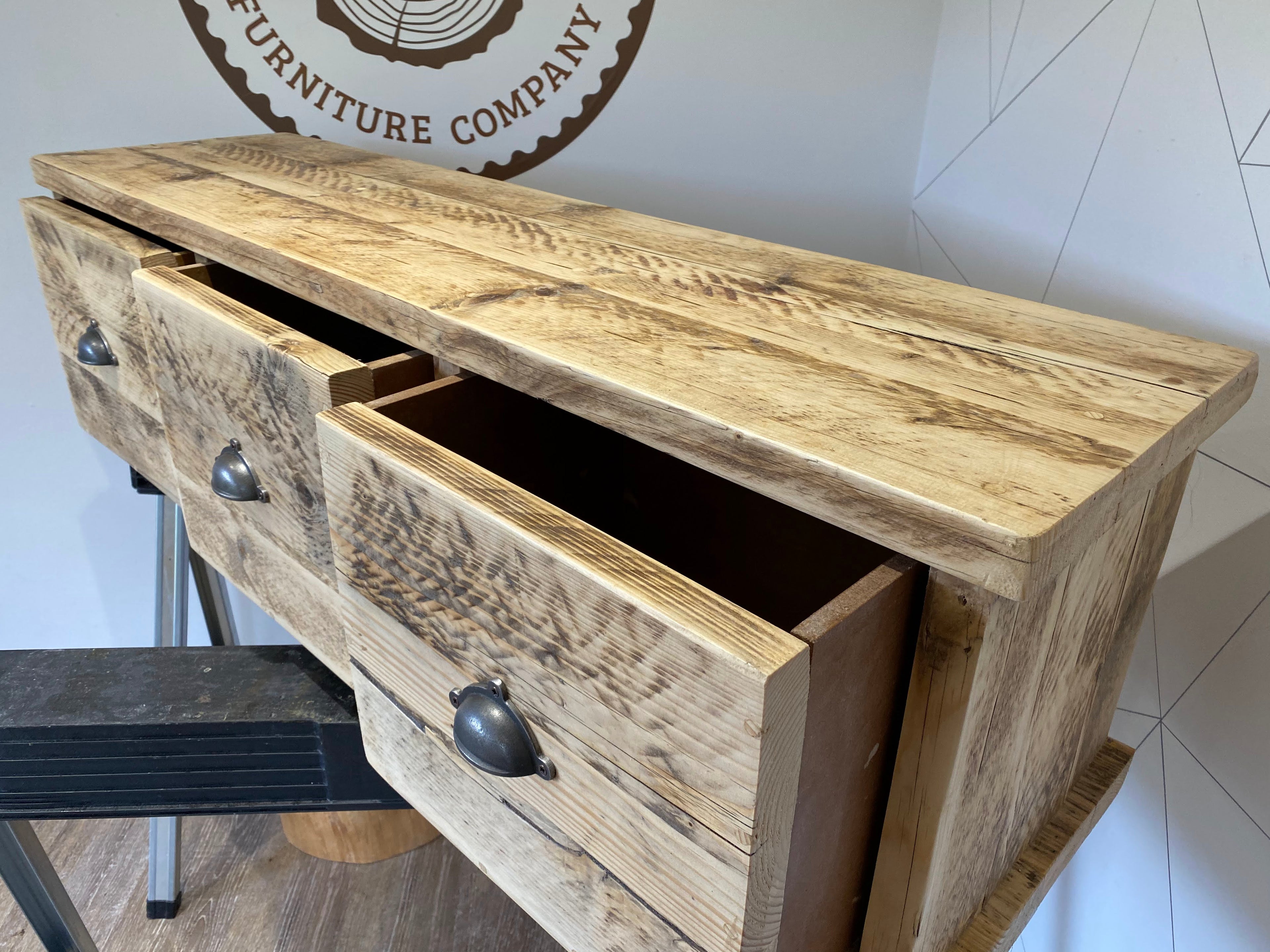 Wooden Hallway Storage Bench with Drawers