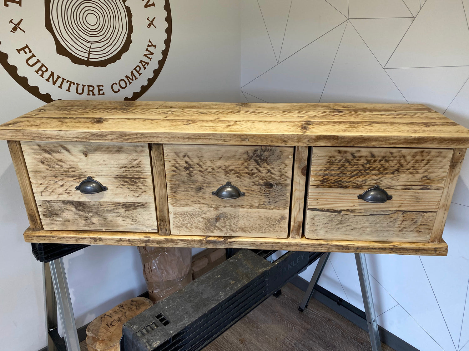 Wooden Hallway Storage Bench with Drawers