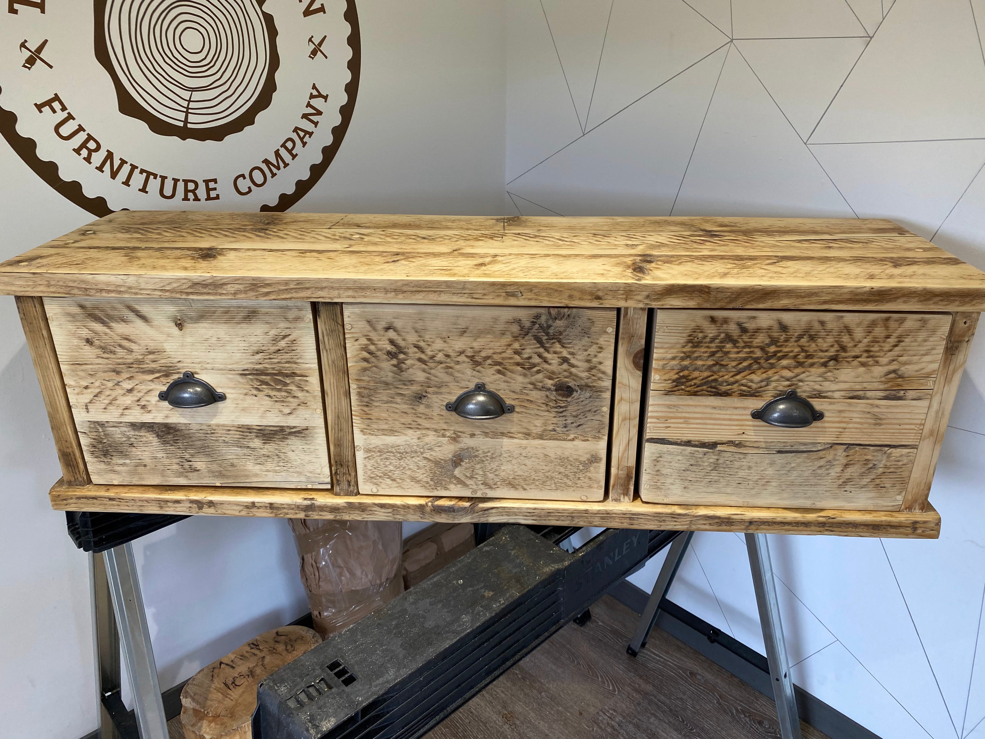 Wooden Hallway Storage Bench with Drawers