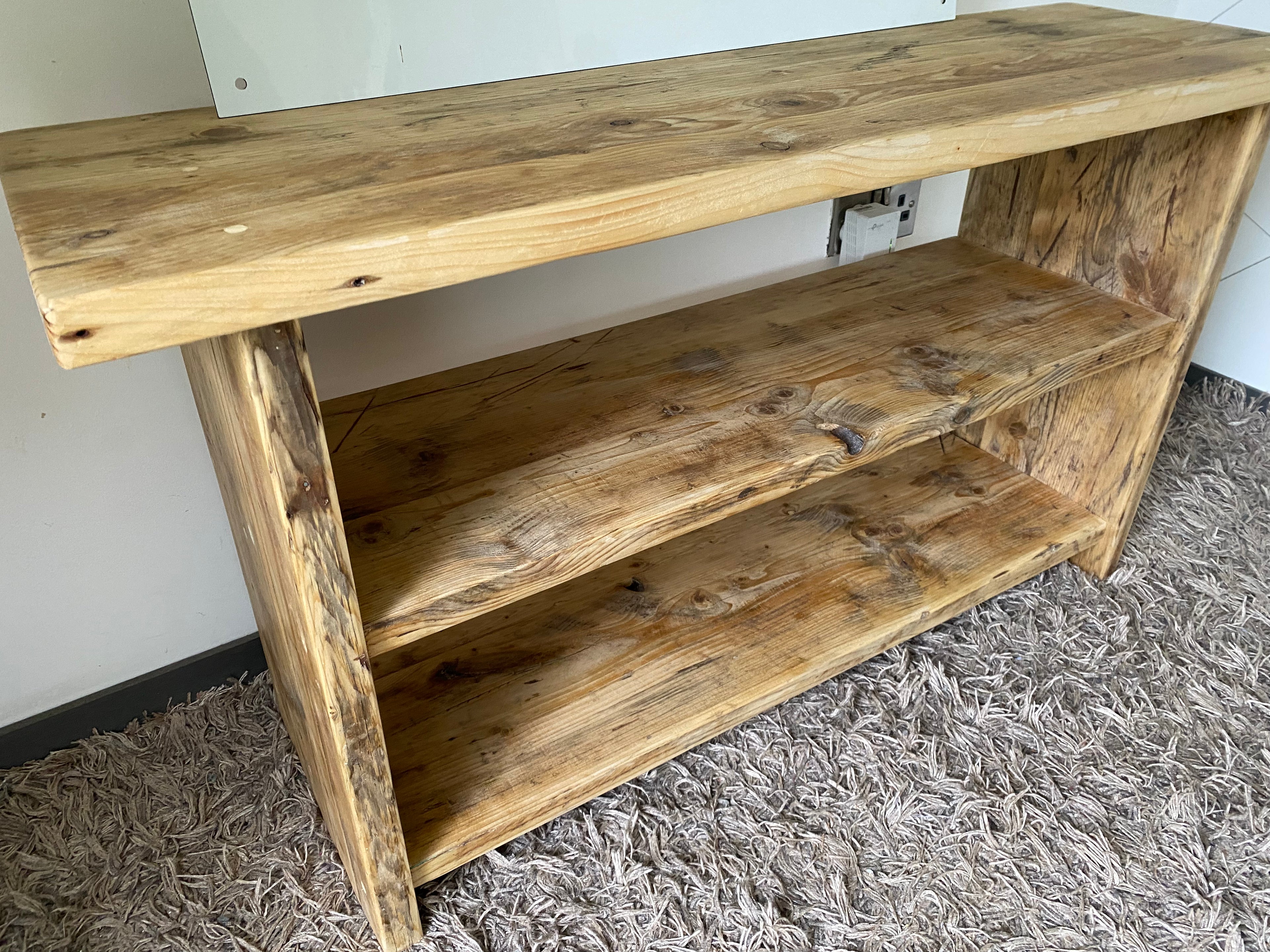 Wooden Shoe Storage Bench &