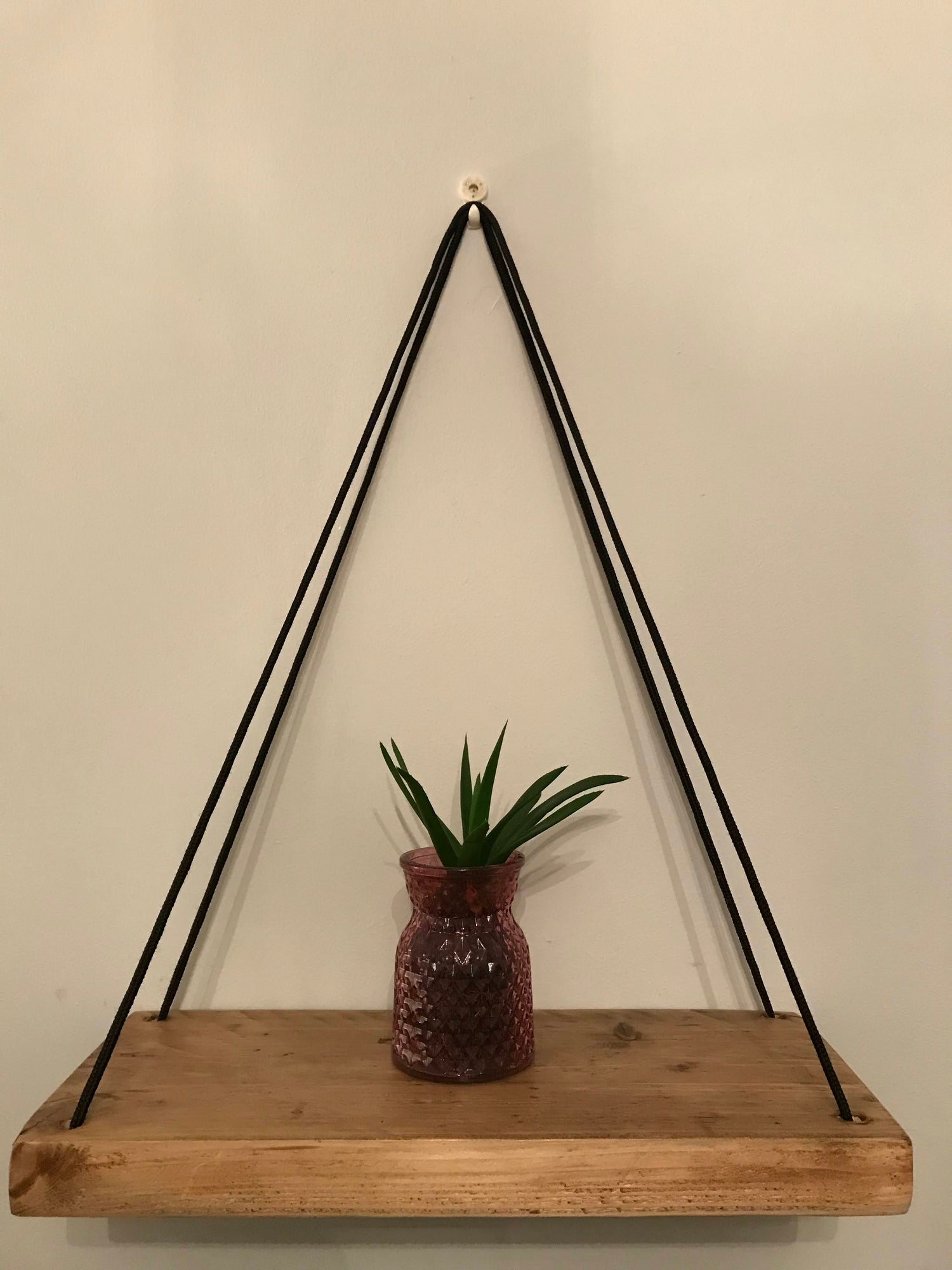 Wooden Rope Shelf - &