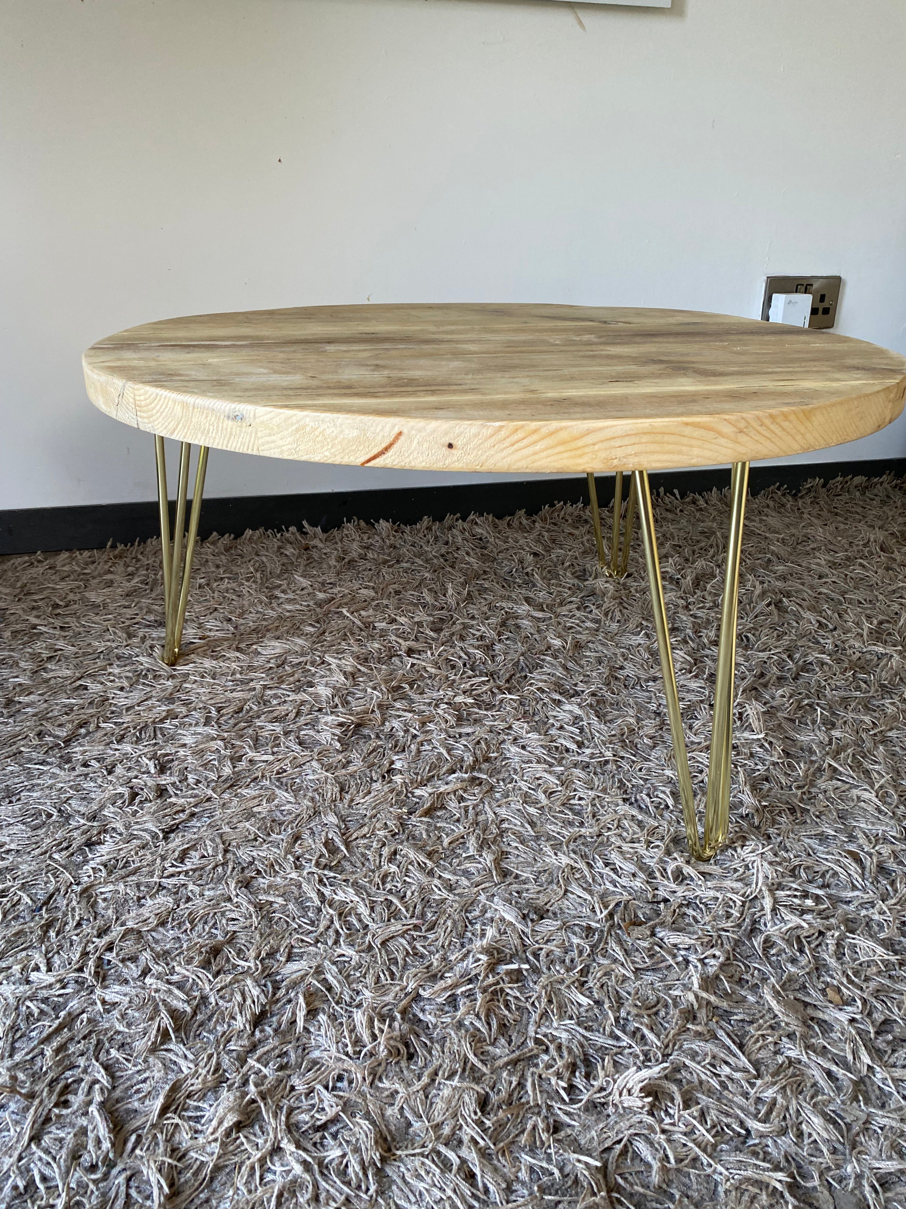 Round wooden coffee Table - The &