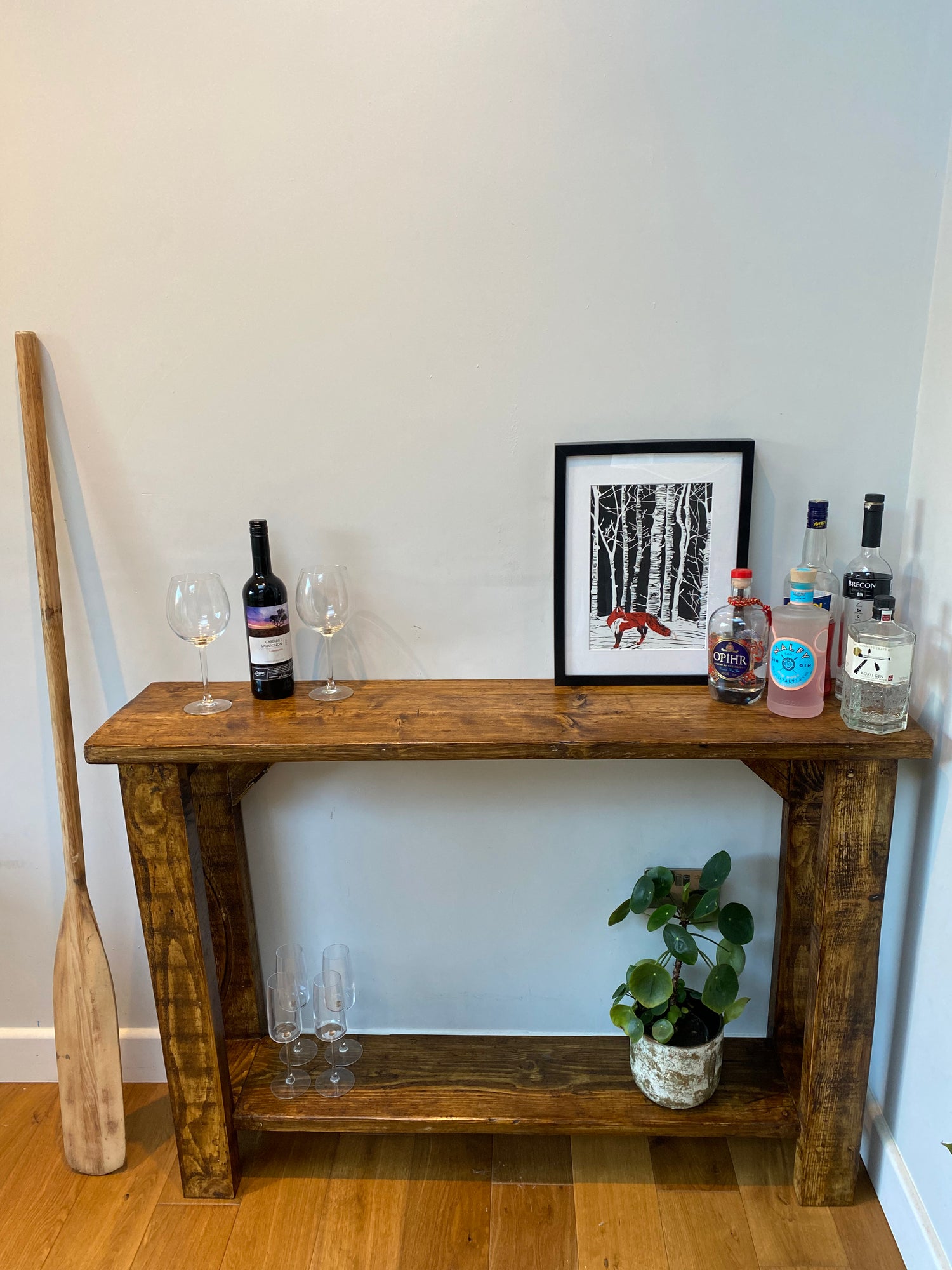 Wooden Side Table / Mini Bar