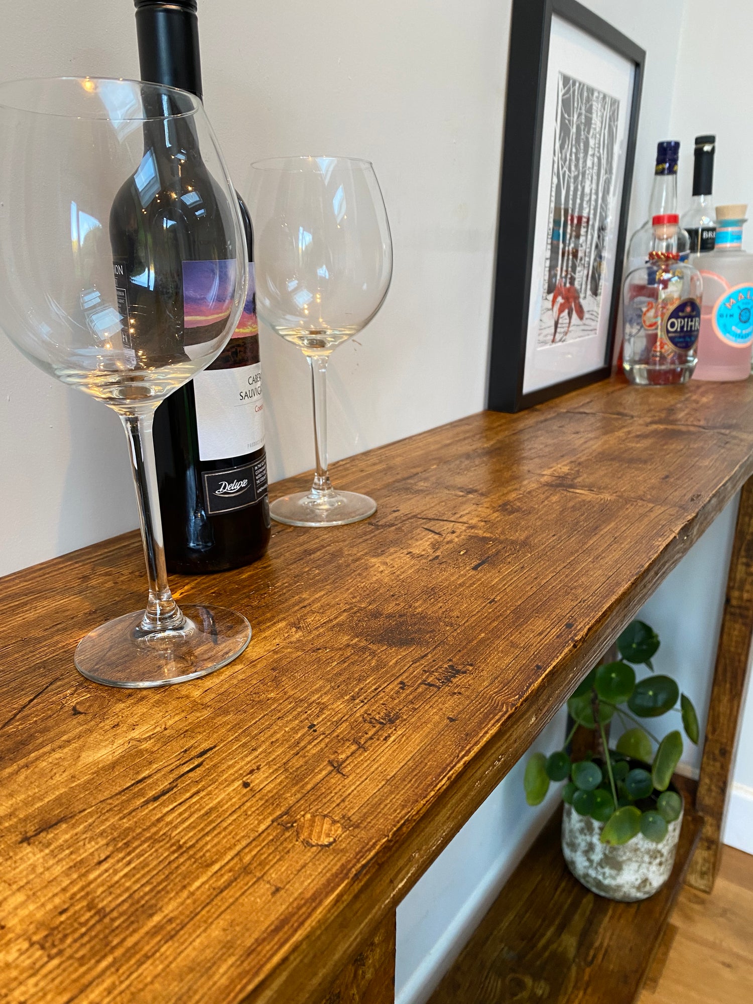 Wooden Side Table / Mini Bar