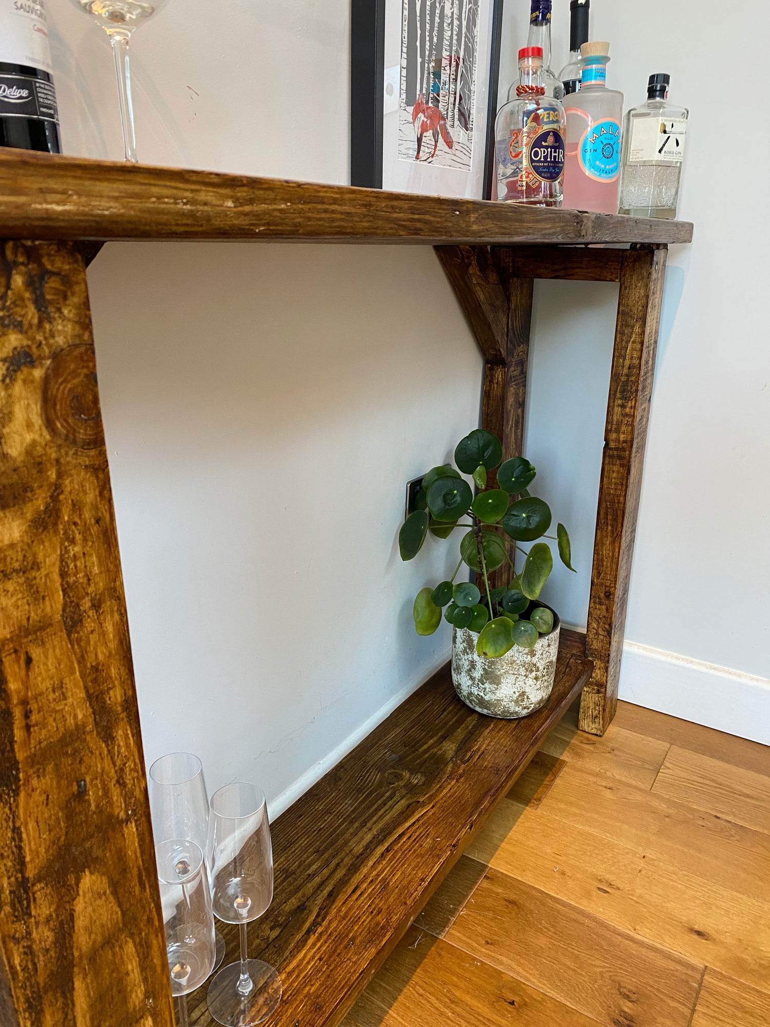 Wooden Side Table / Mini Bar
