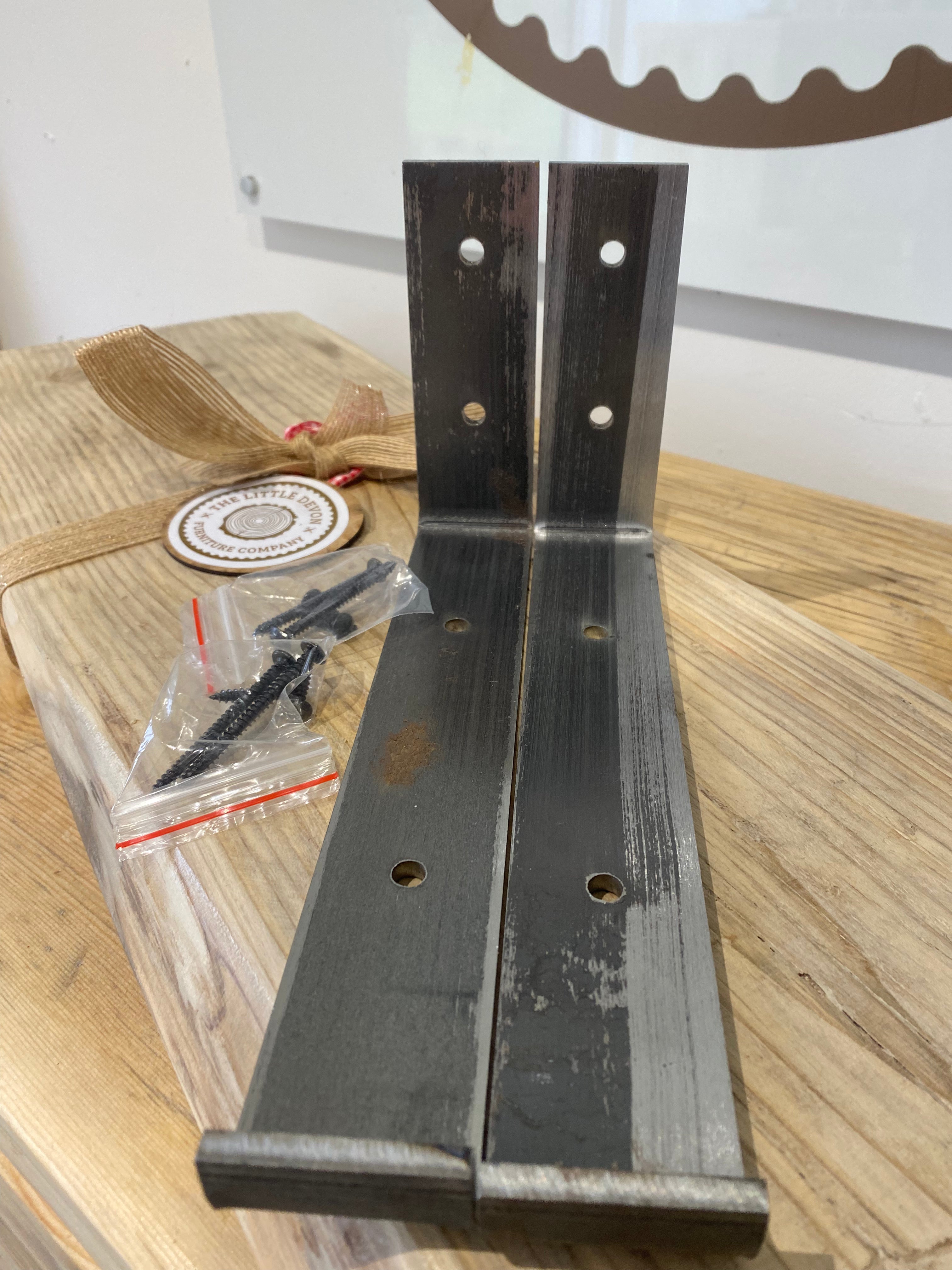 Wooden Bathroom Scaffold Shelf with Brackets