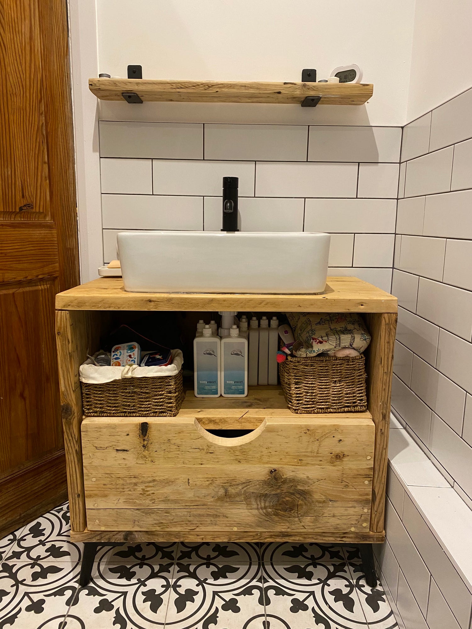 Wooden Bathroom Vanity Unit - &