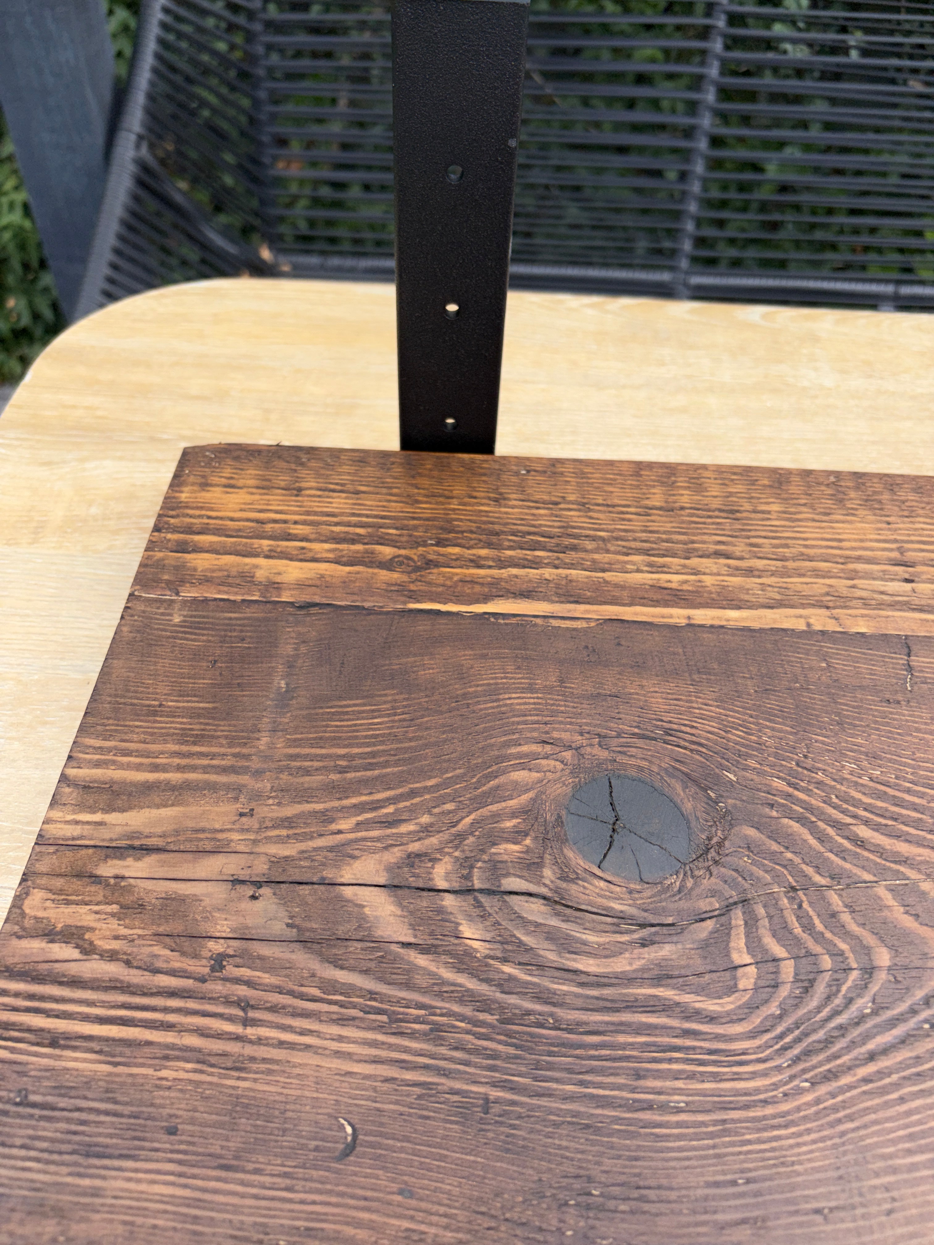 Reclaimed Wood Scaffold Shelves with Industrial Brackets – (30cm Deep) - The Clovelly