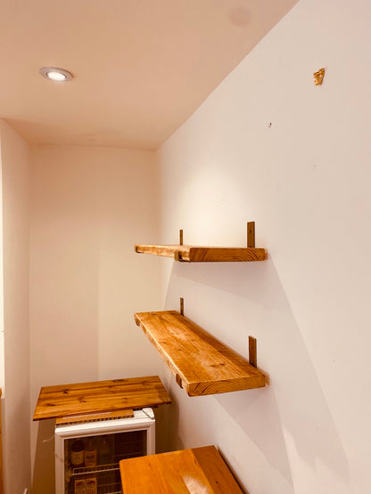 GOLD BRACKETS Scaffold Shelves with – (30cm Deep) - The Clovelly 2.0