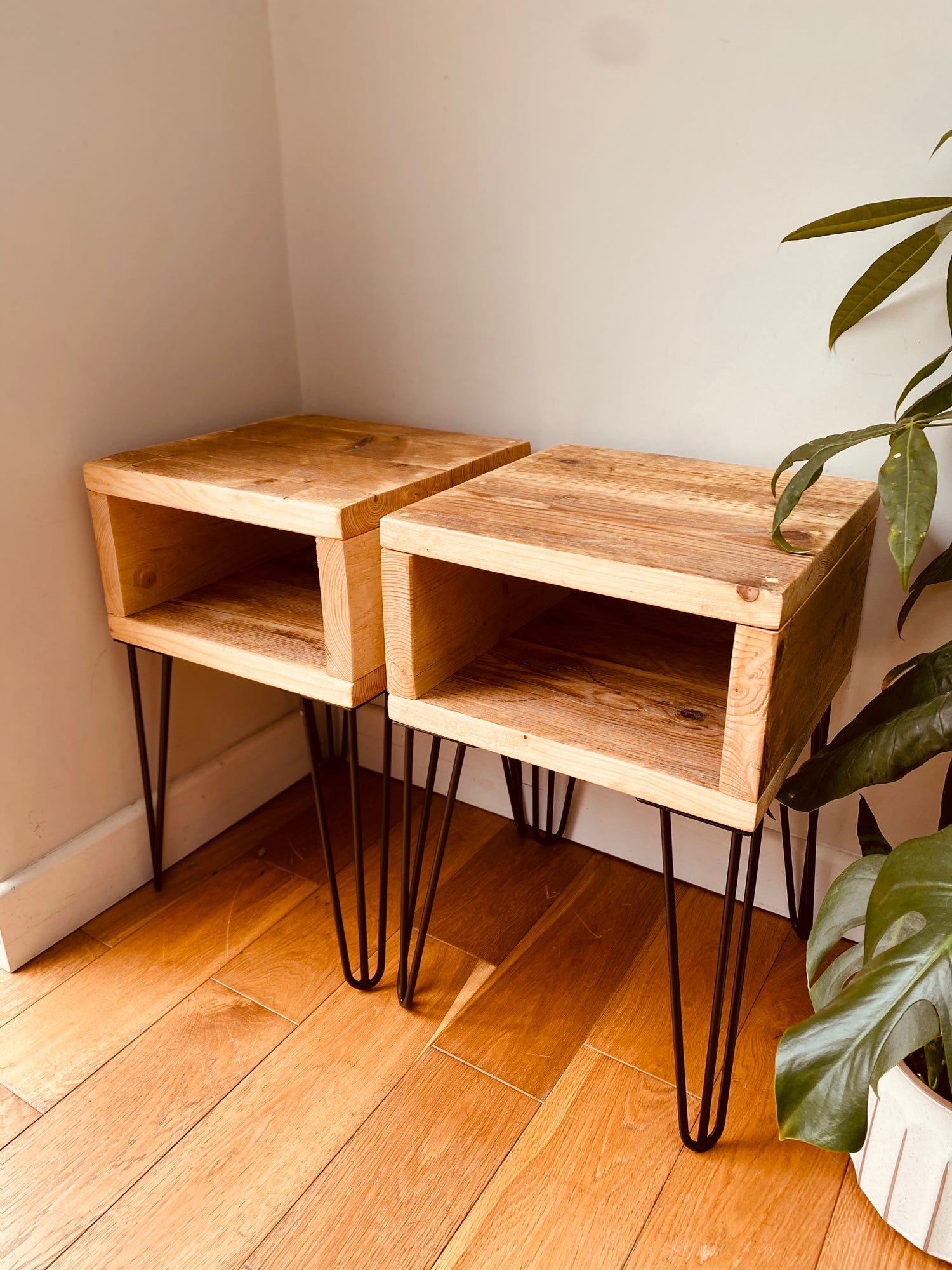 Wooden Bedside Tables - &