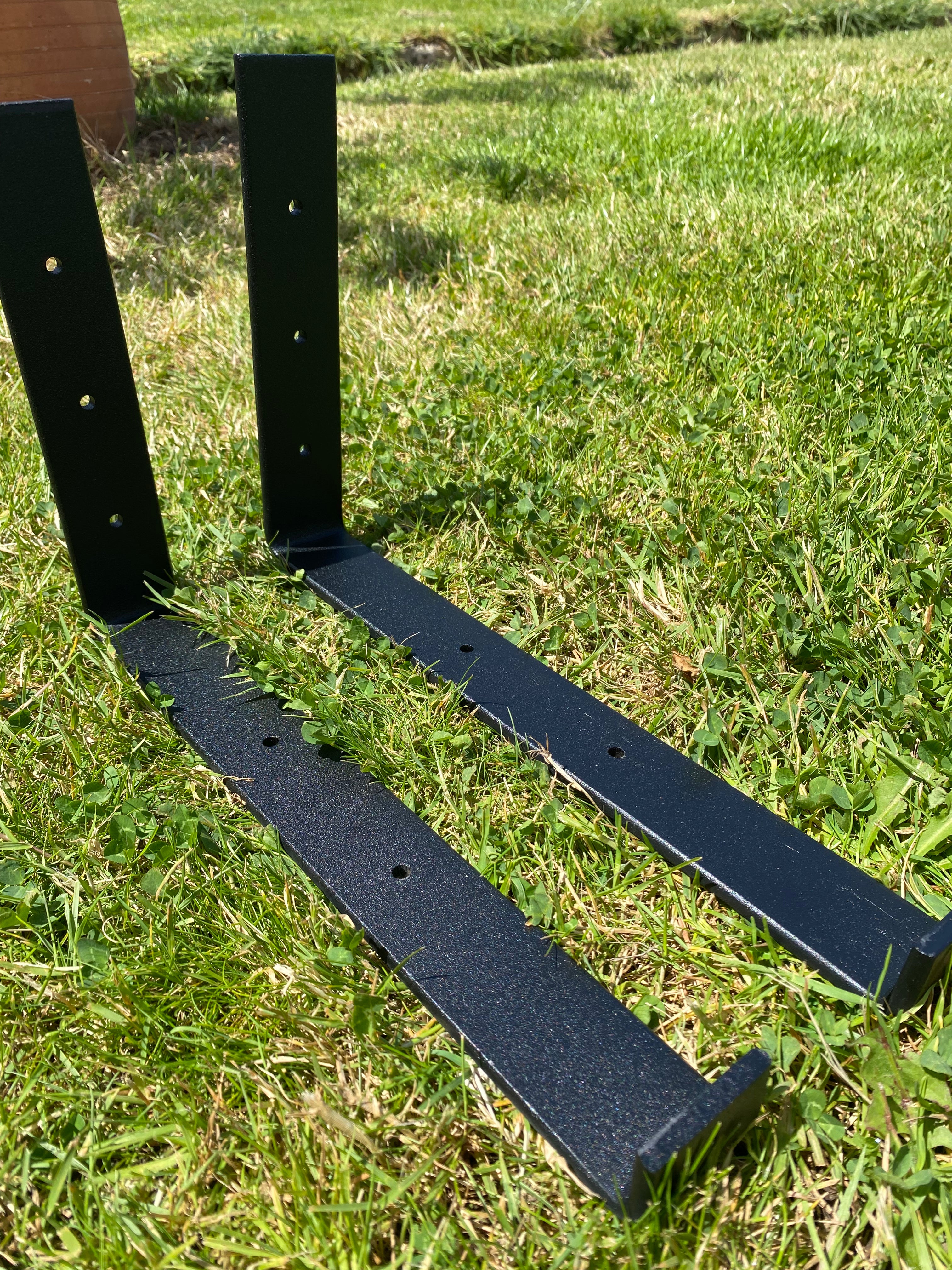Reclaimed Wood Scaffold Shelves with Industrial Brackets – (30cm Deep) - The Clovelly