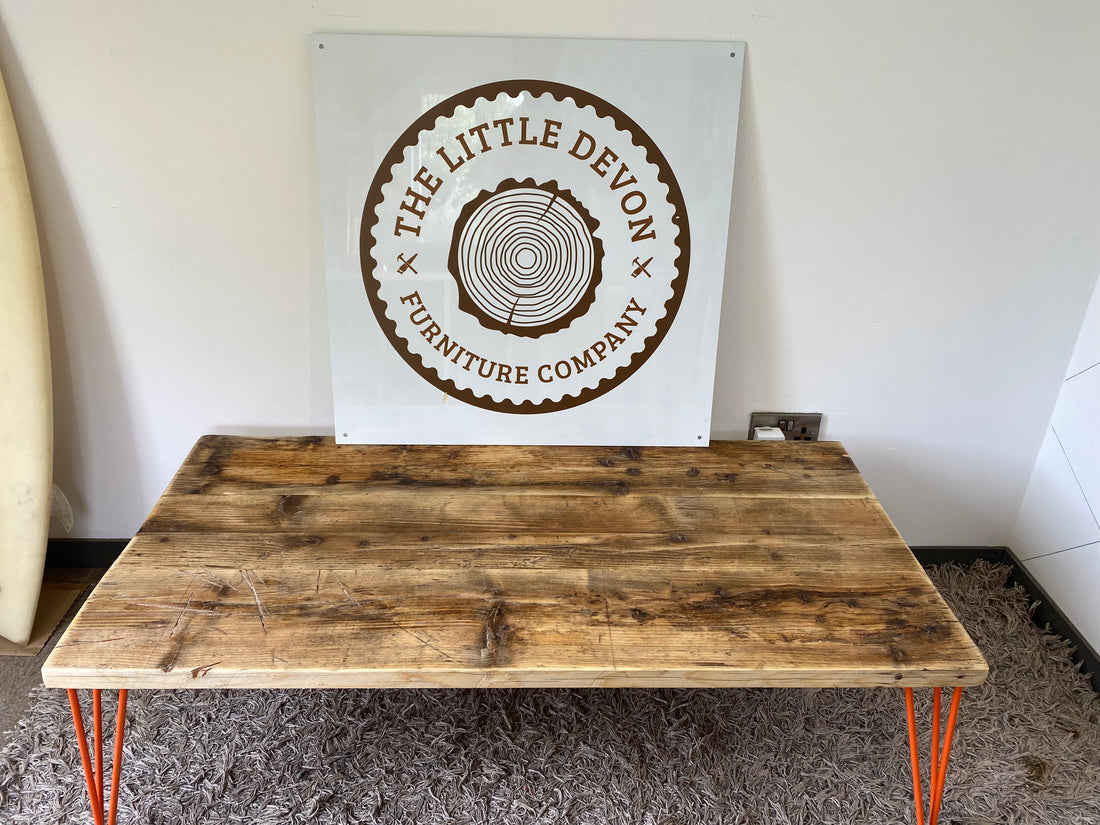 Wooden Coffee table with hairpin legs -‘The Branscombe’