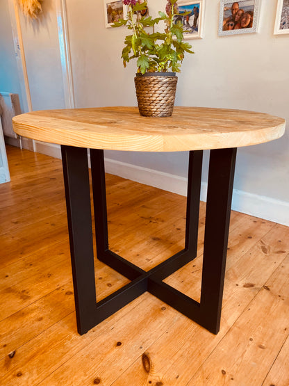 Wooden Round Dining Table with Base - ‘The Ashton’